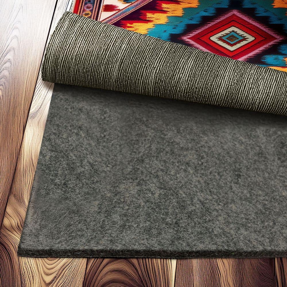 3 ft. x 5 ft. TPO Coated Felt Dual Surface Non-Slip Rug Pad-1/4″ Thick - Hercitys