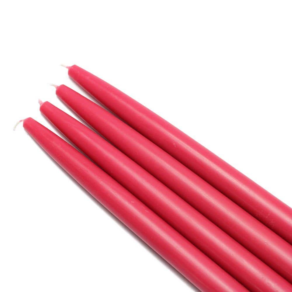 10 in. Red Taper Candles (12-Set) - Hercitys
