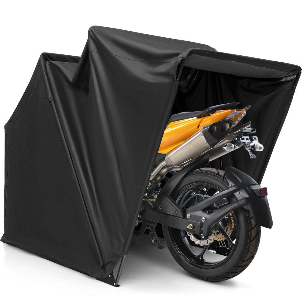 11.2 ft. x 4.5 ft. x 6.3 ft. Motorcycle Garage Outdoor Waterproof Motorbike Storage Tent with Cover - Hercitys