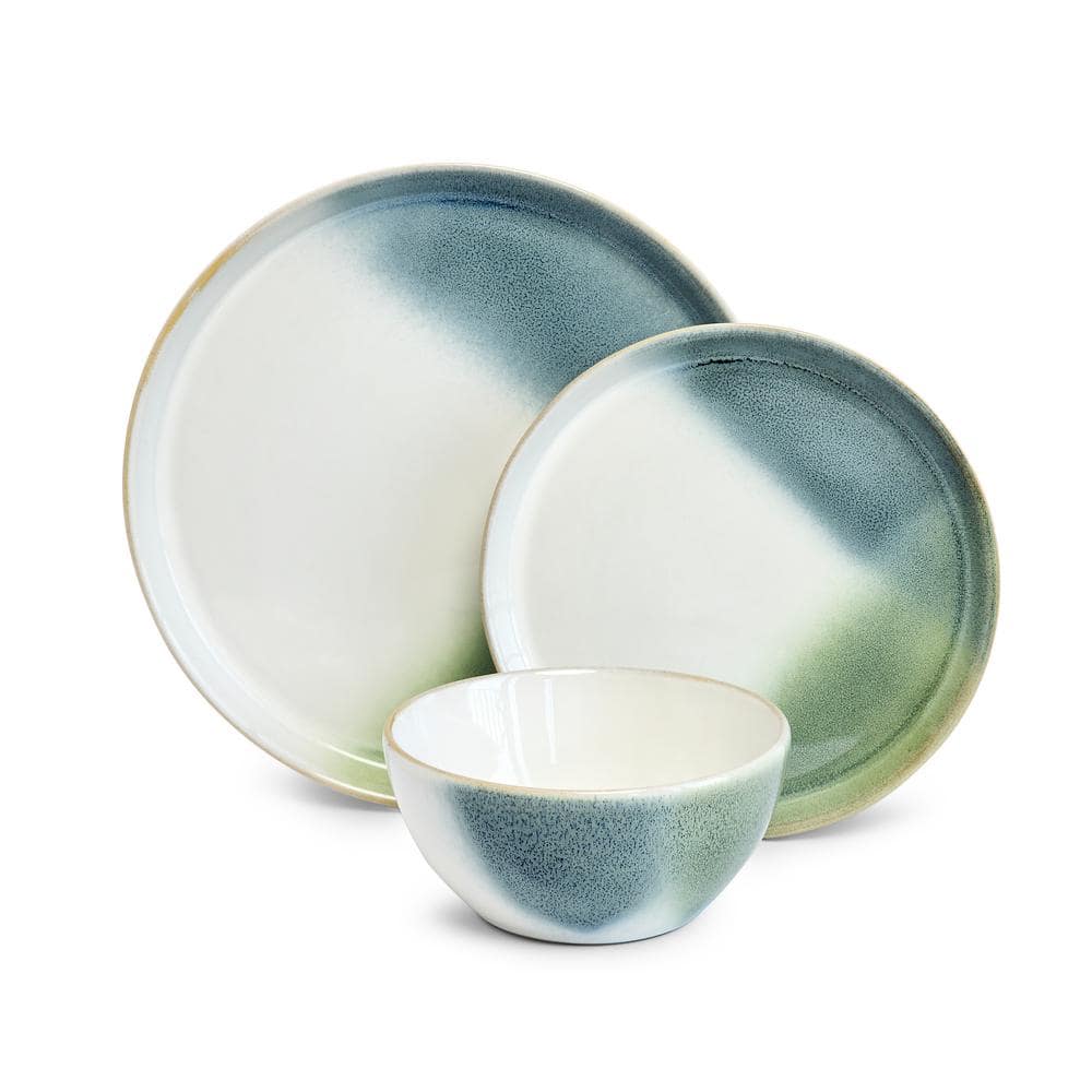 12-Piece Stoneware Dinnerware Set Color Block - Hercitys
