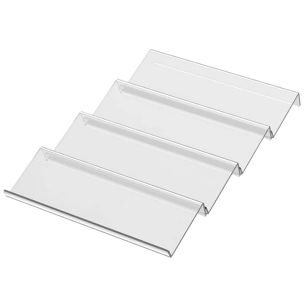 4 Tier Acrylic Spice Drawer Organizer Rack Clear Expandable Tray for Kitchen Seasoning Jars Insert 9 to 18 - Hercitys