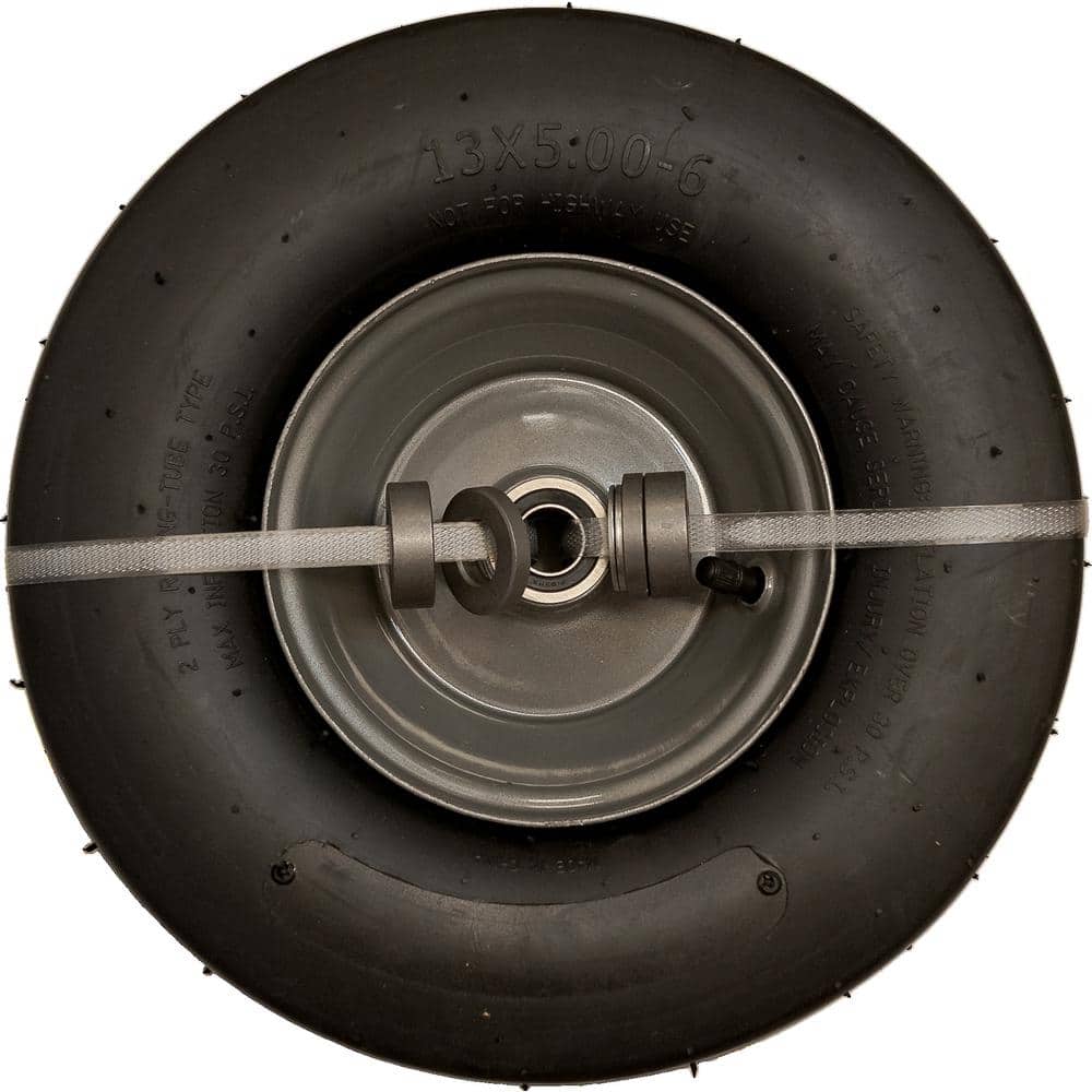 13 x 5.00-6 2PR Universal Smooth Pneumatic Tube Tire Assembly (3/4 in. and 5/8 in.) - Hercitys