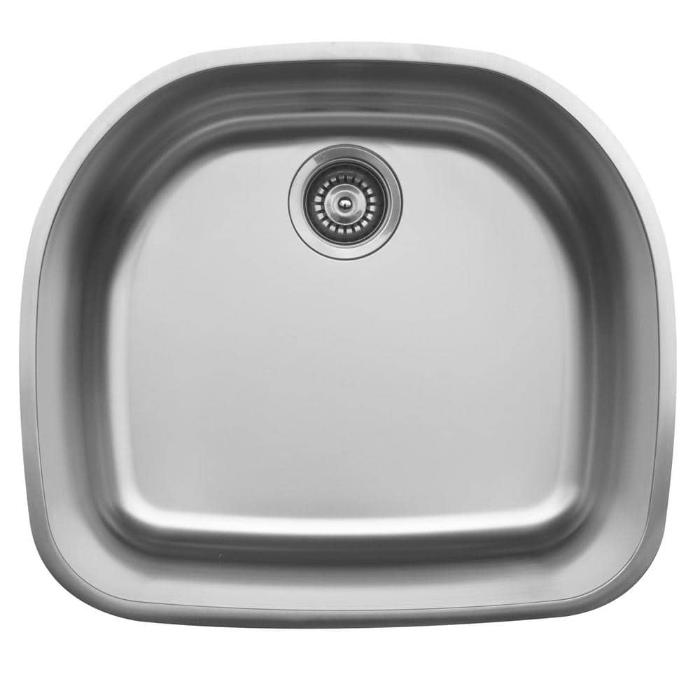 18-Gauge Stainless Steel 23 in. Single Bowl Undermount Kitchen Sink - Hercitys