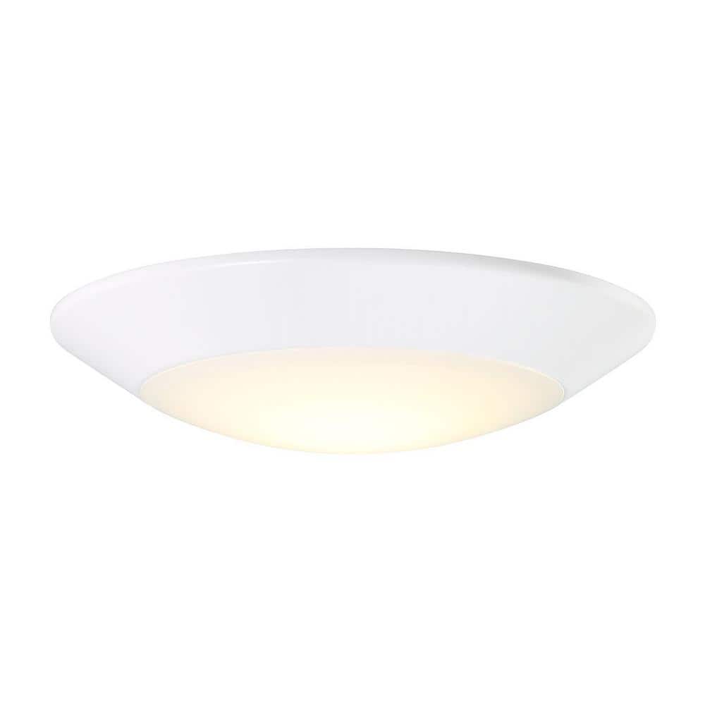 5.98 in. White Integrated LED Flush Mount Disc Light - Hercitys