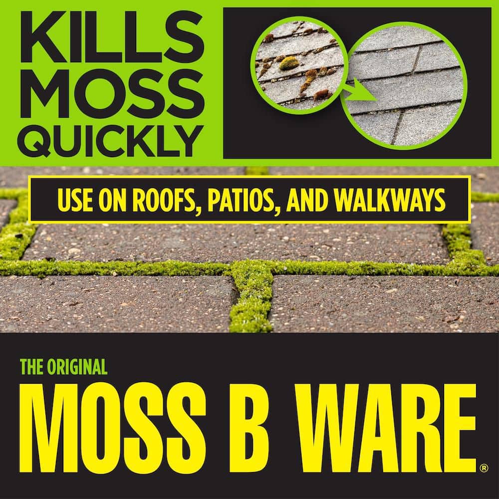 10 lbs. 10,000 sq. ft. Moss-B-Ware Moss Killer Granules for Roofs and Walks - Hercitys