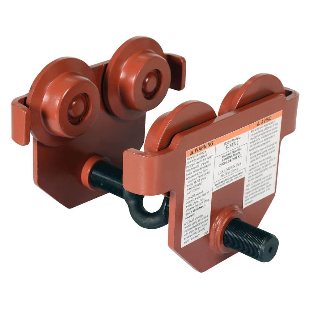 2,000 lbs. Capacity Eye Manual Trolley Push - Hercitys