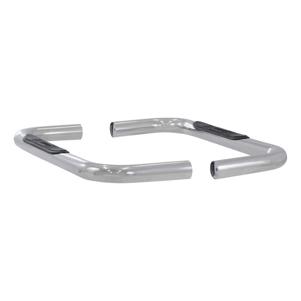 3-Inch Round Polished Stainless Steel Nerf Bars, No-Drill, Select Chevrolet, GMC Blazer K5 - Hercitys