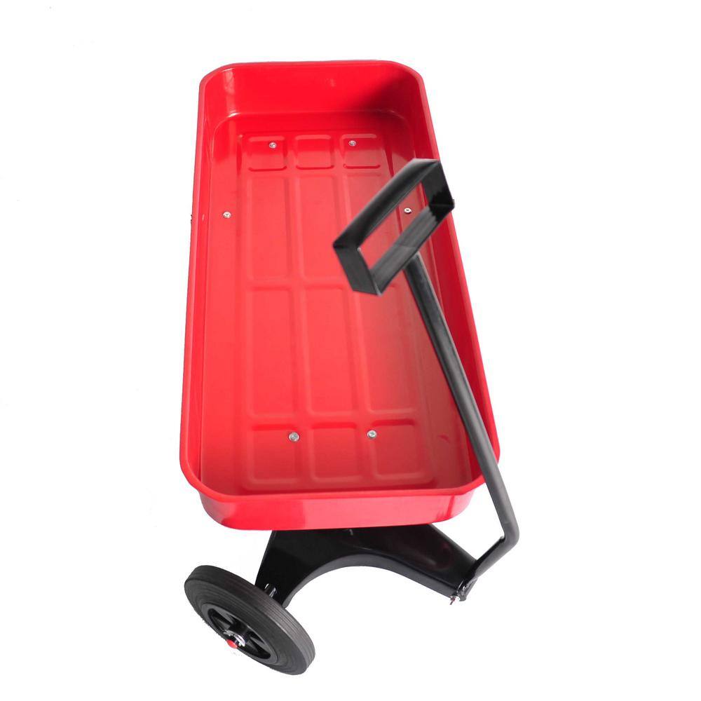 1 cu. ft. Red Steel Garden Cart - Hercitys