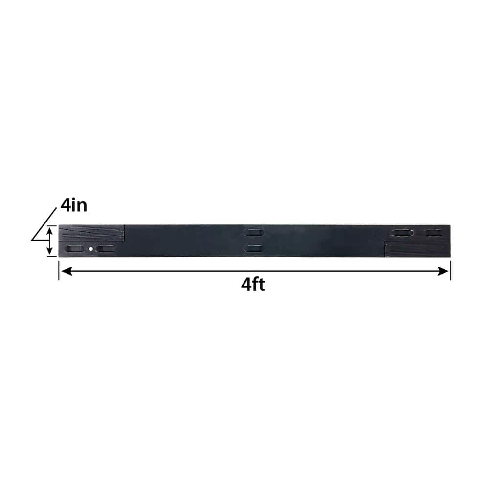 4 ft. L Black Metal Landscape Edging with 4 Stakes - Hercitys