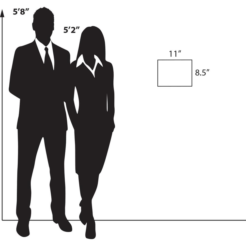 11 in. W x 8.5 in. H Acrylic Clear Wall U-Frame with Adhesive Tape (10-Pack) - Hercitys