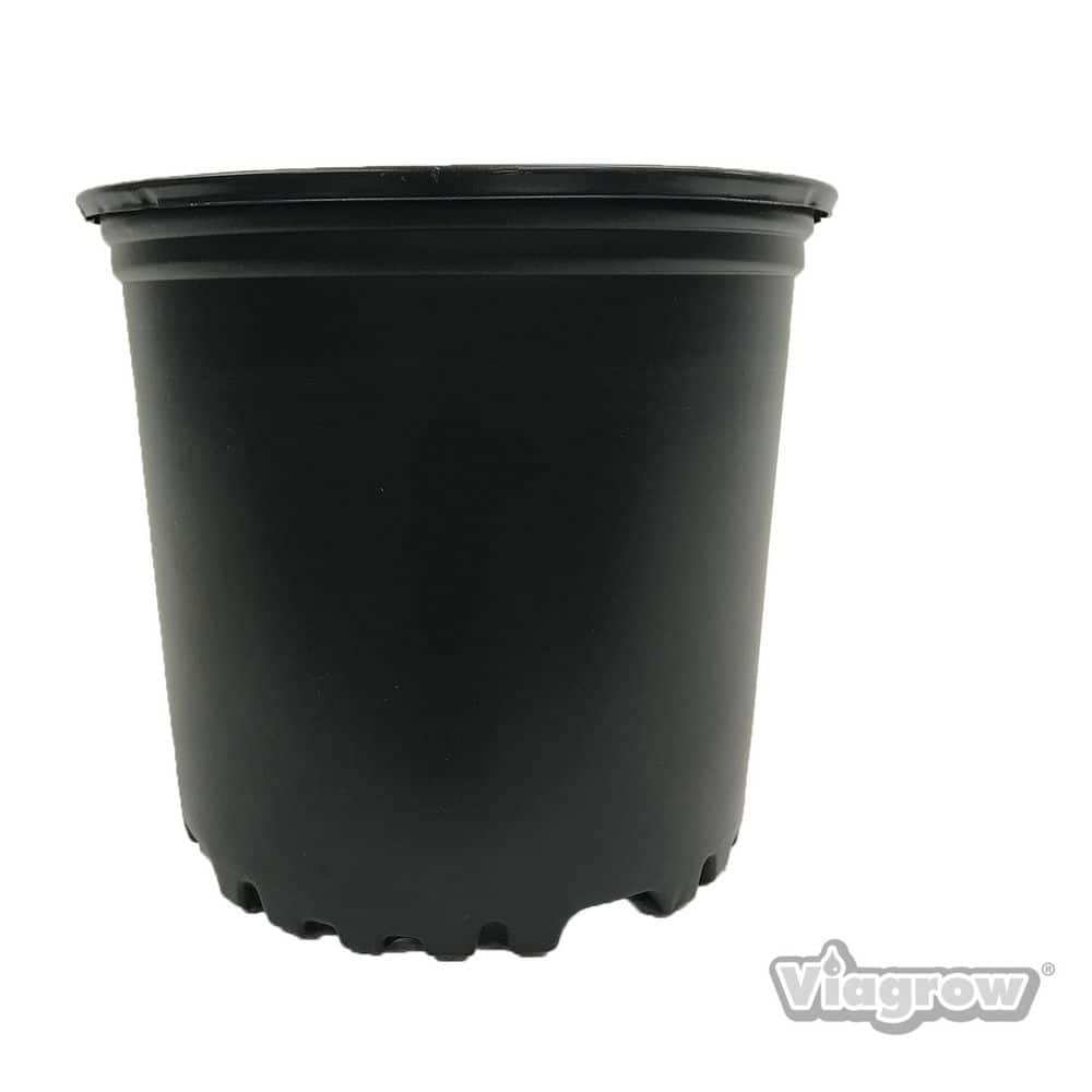 1 Gal. Black Plastic Nursery Pots (24-Pack) - Hercitys