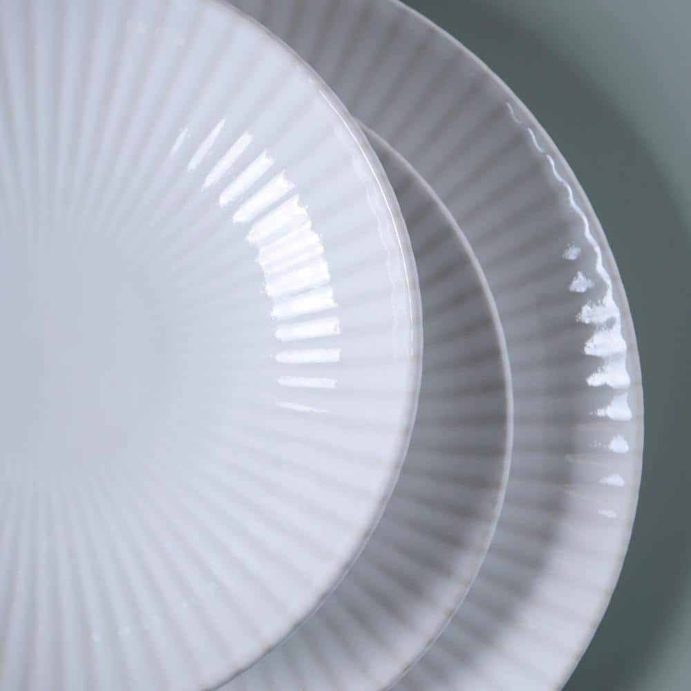 3.3 oz. Trendy White Stoneware Coup Cup of Coffee + Coup Saucer (Set of 6) - Hercitys