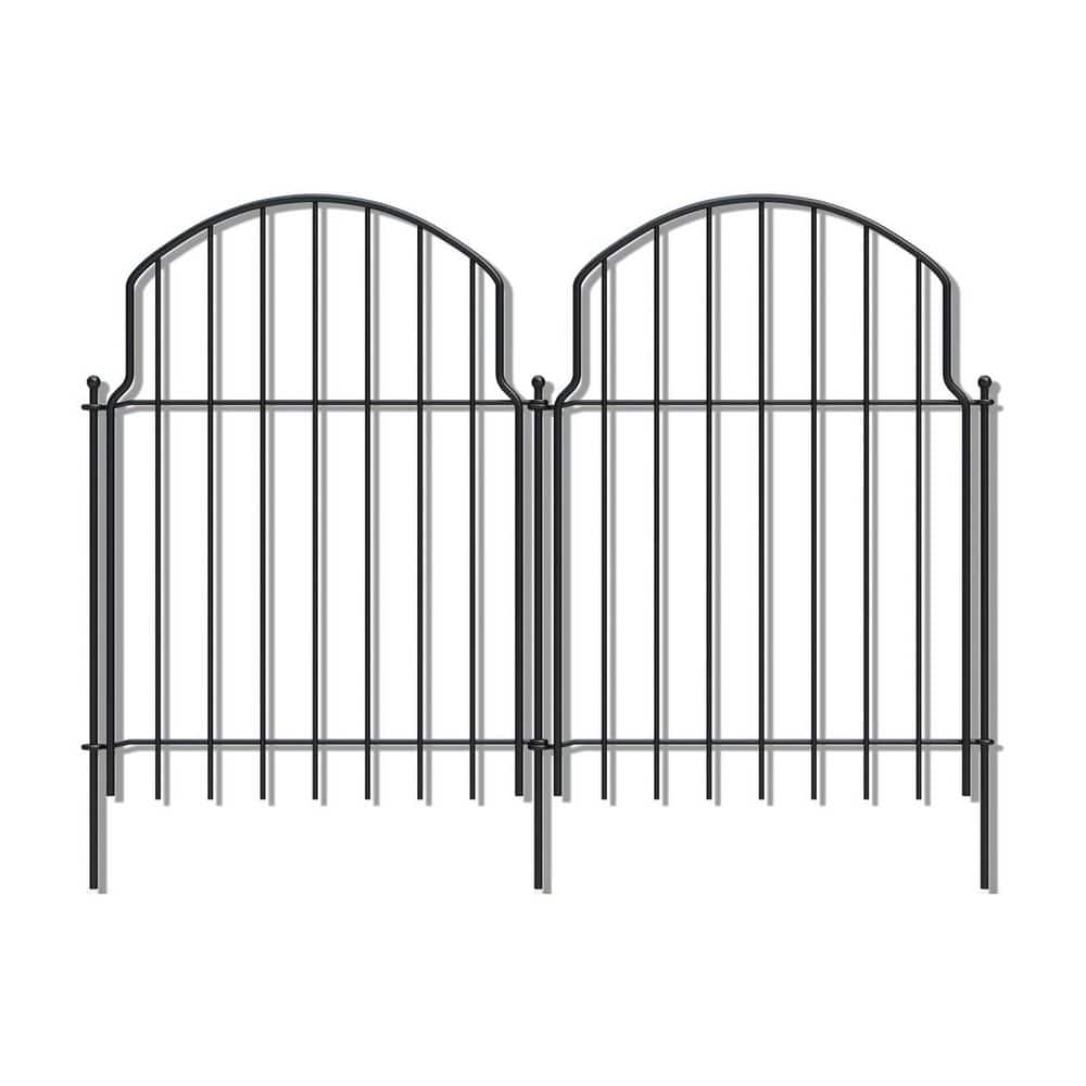 10Pcs Decorative Garden Fence, 22 in. (H)/10. 8 ft. (L) Rustproof Metal Fences Animal Barrier - Hercitys