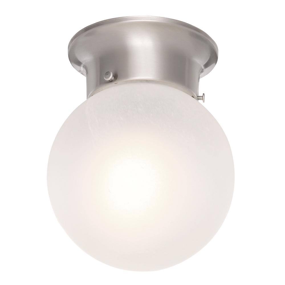 1-Light Brushed Nickel Flushmount - Hercitys