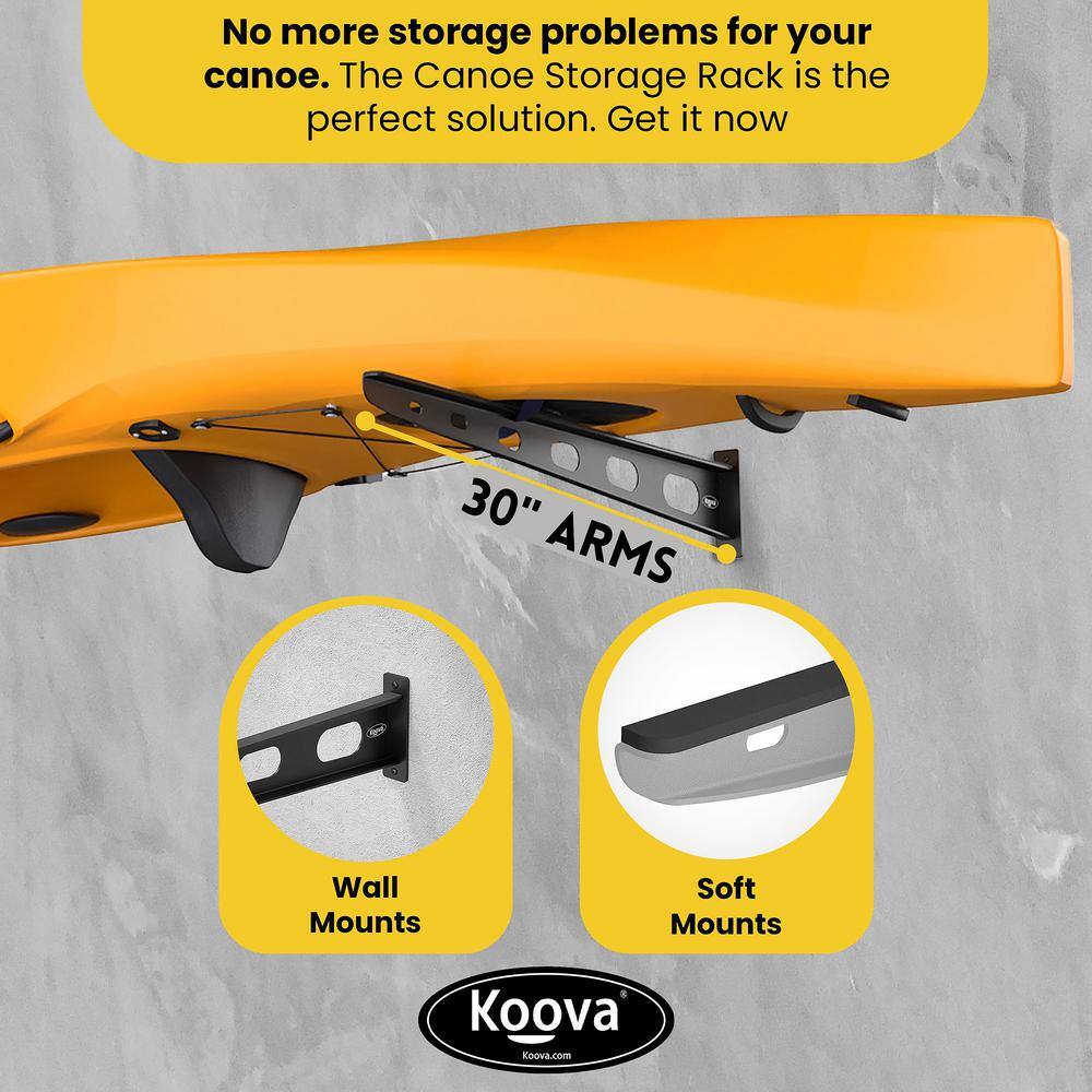 2- Kayak 30” Wall Mounted Storage Racks - Hercitys