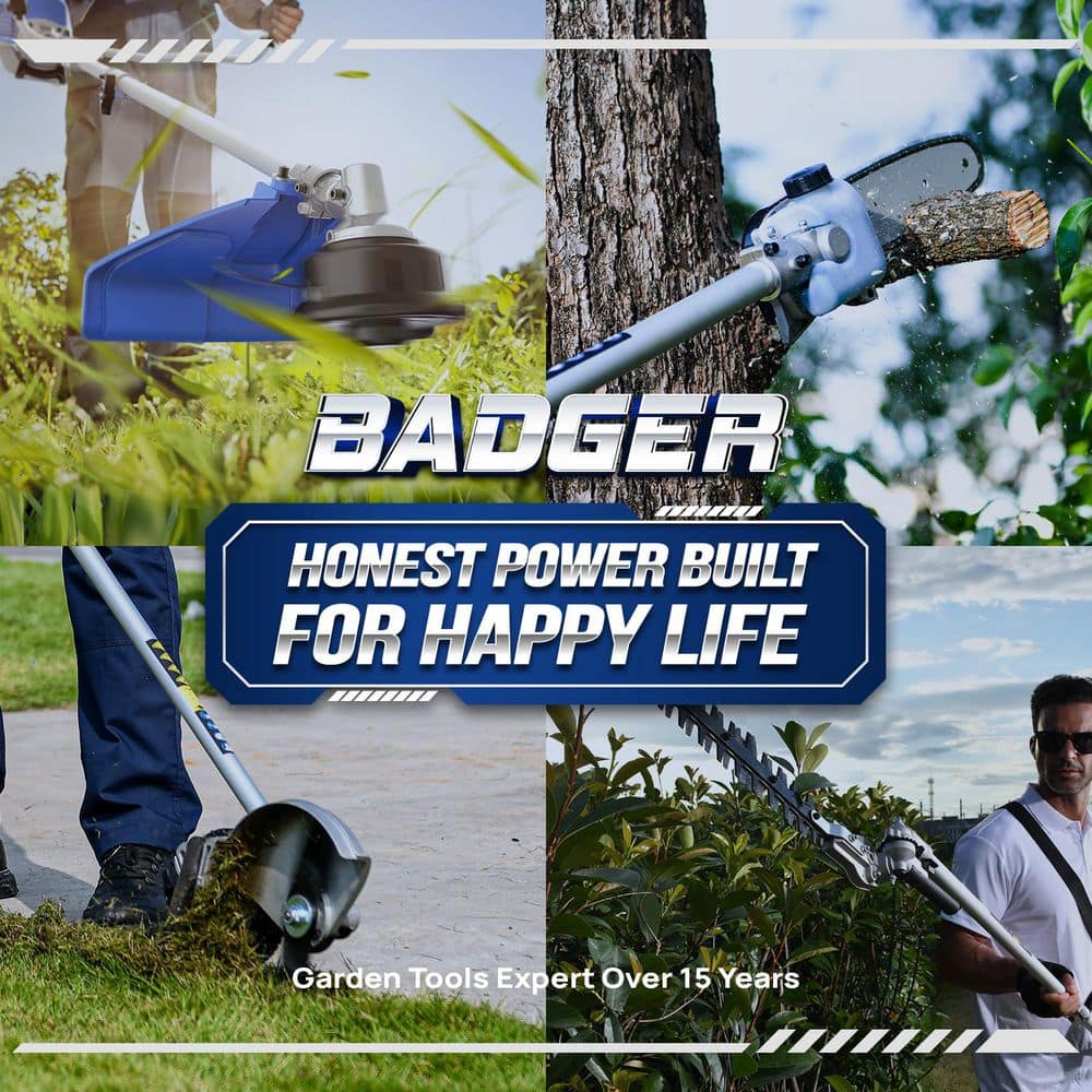 16 in. Hedge Trimmer Attachment Universal, Dual Action Articulating, Heavy Duty Steel Material, 12-Angle Positon - Hercitys