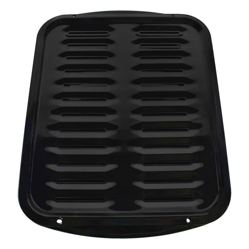 2-Piece Porcelain Heavy-Duty Broiler Pan and Grill Set - Hercitys