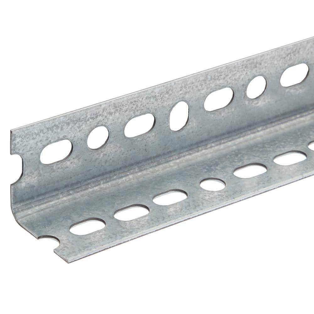 1-1/2 in. x 8 ft. – 14 Gauge Thick Zinc Plated Slotted Steel Angle - Hercitys