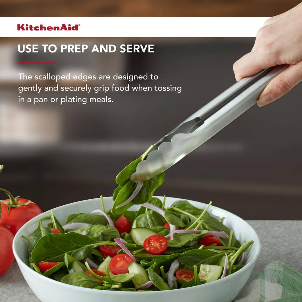 10.28 in. Stainless Steel Utility Tongs - Hercitys