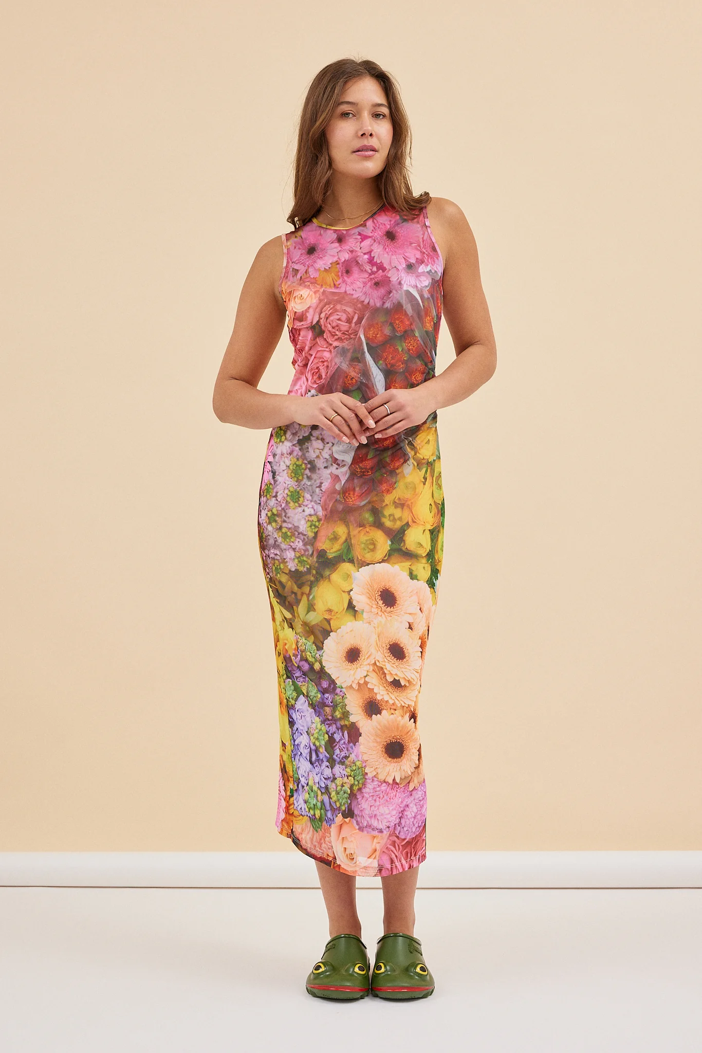 LILY MESH DRESS - FLOWER SHOP - Hercitys