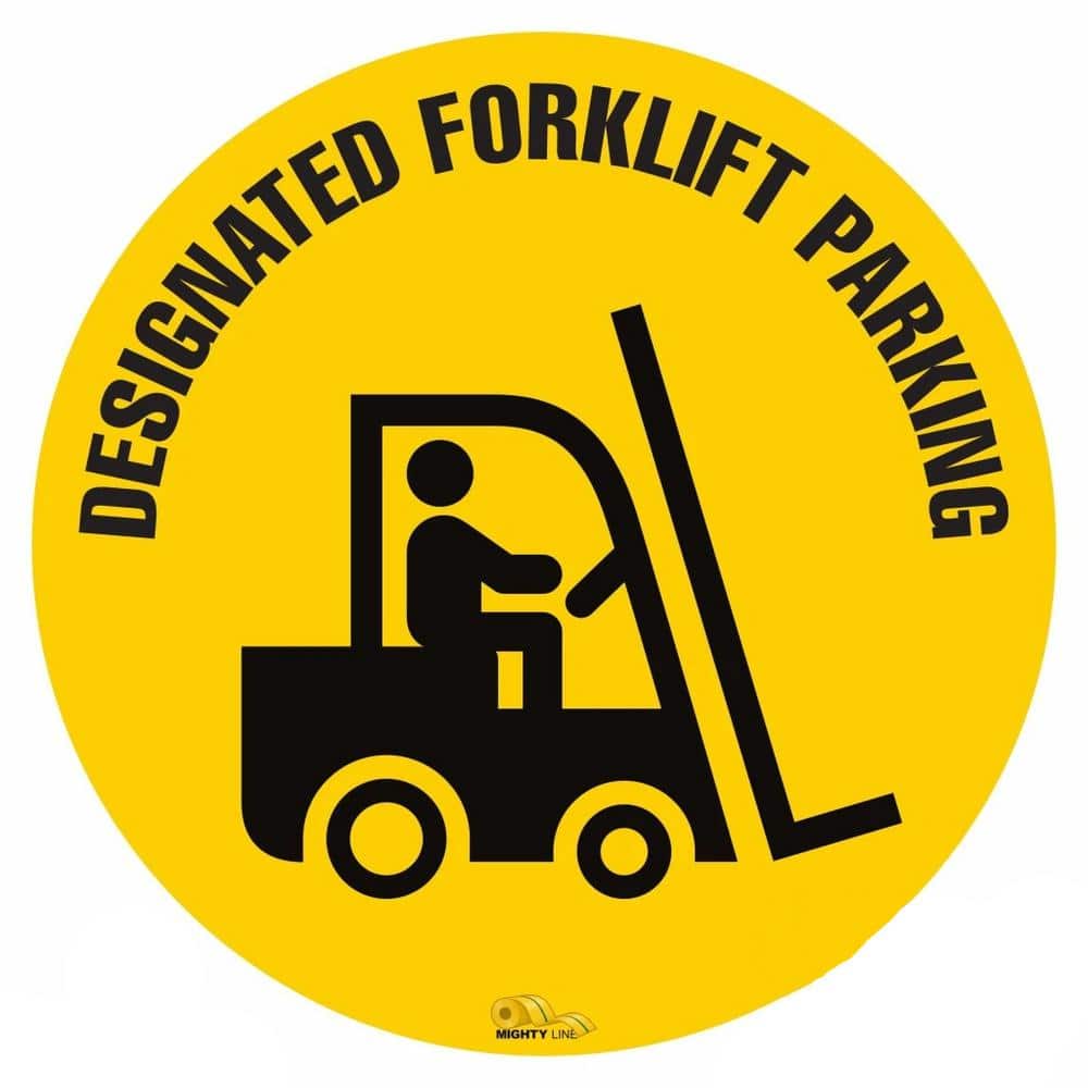 16 in. Designated Fork Lift Parking Industrial Strength Floor Sign - Hercitys