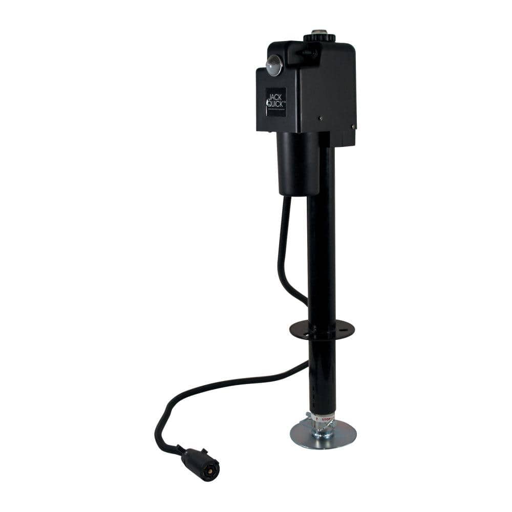 3500 Electric Tongue Jack with 7 Way Plug in Black - Hercitys