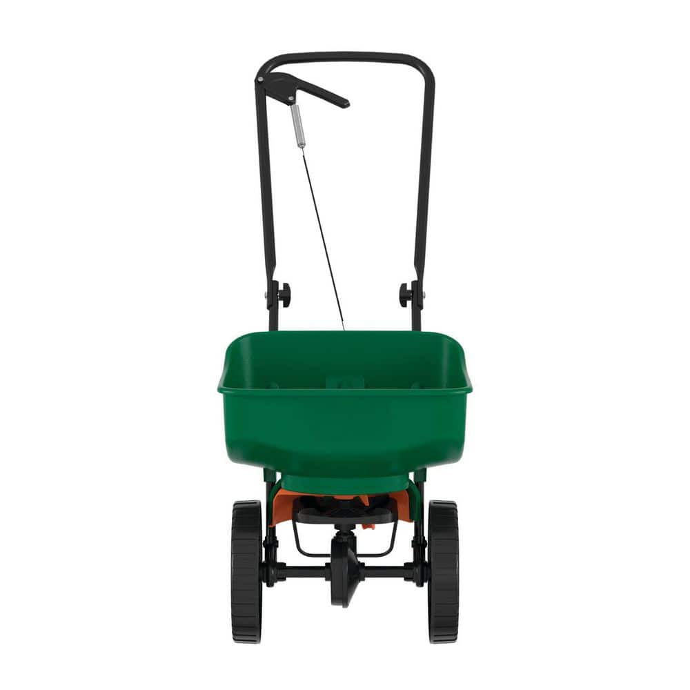5,000 sq. ft. Turf Builder Mini Broadcast Spreader with Adjustable Drop Rate Ideal for Seeds, Fertilizer, Salt, Ice Melt - Hercitys