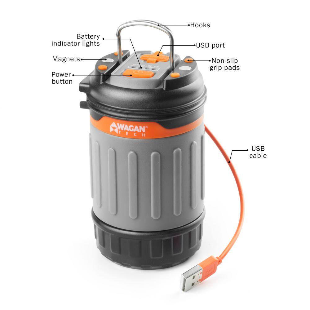 240 Lumens Brite-Nite Pop-Up Dome LED Lantern Spotlight Flashlight USB Rechargeable - Hercitys