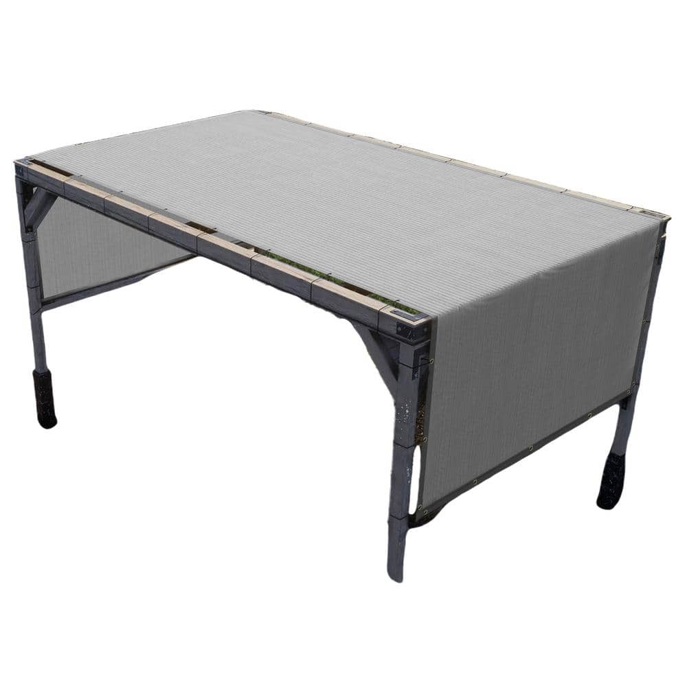 10 ft. x 10 ft. Grey Pergola Cover Replacement Sun Shade Canopy Commercial Grade 260 GSM Cloth for Outdoor Patio TMS - Hercitys