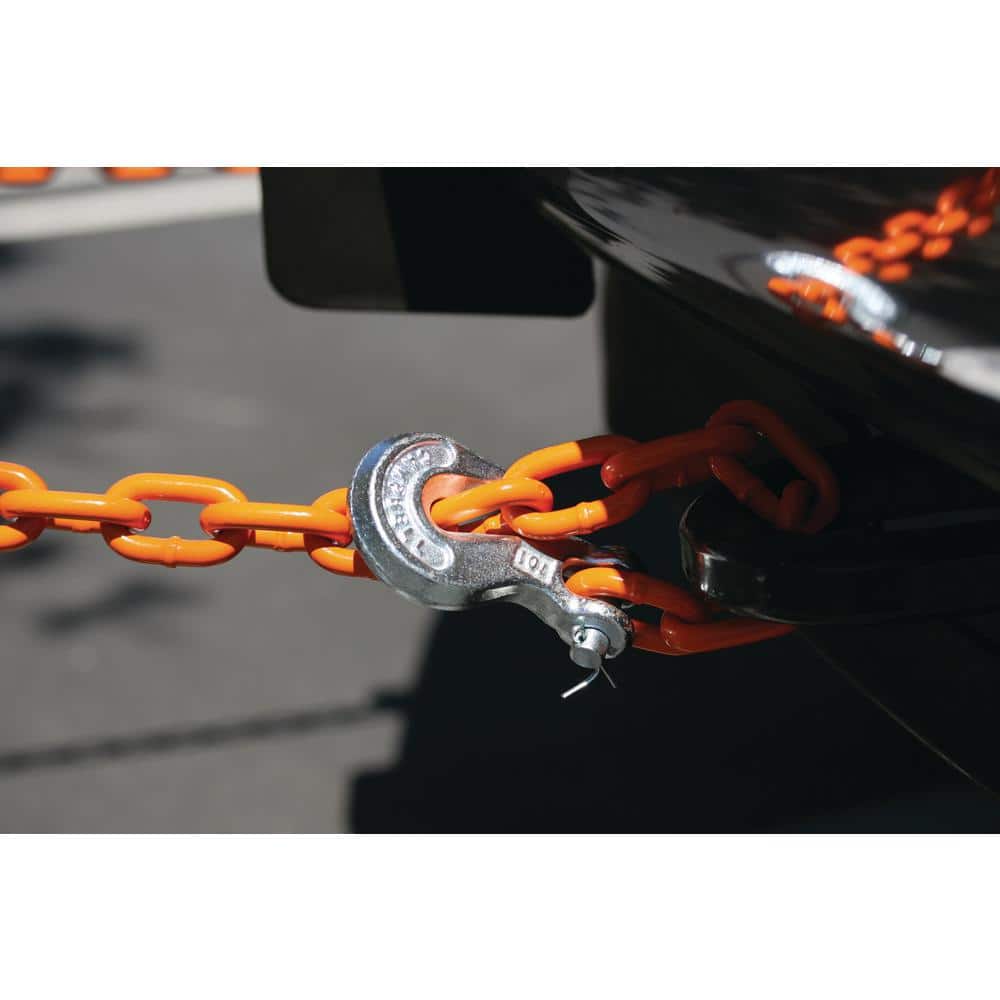 5/16 in. x 50 ft. Grade 43 Hi-Vis Steel Chain, Orange - Hercitys