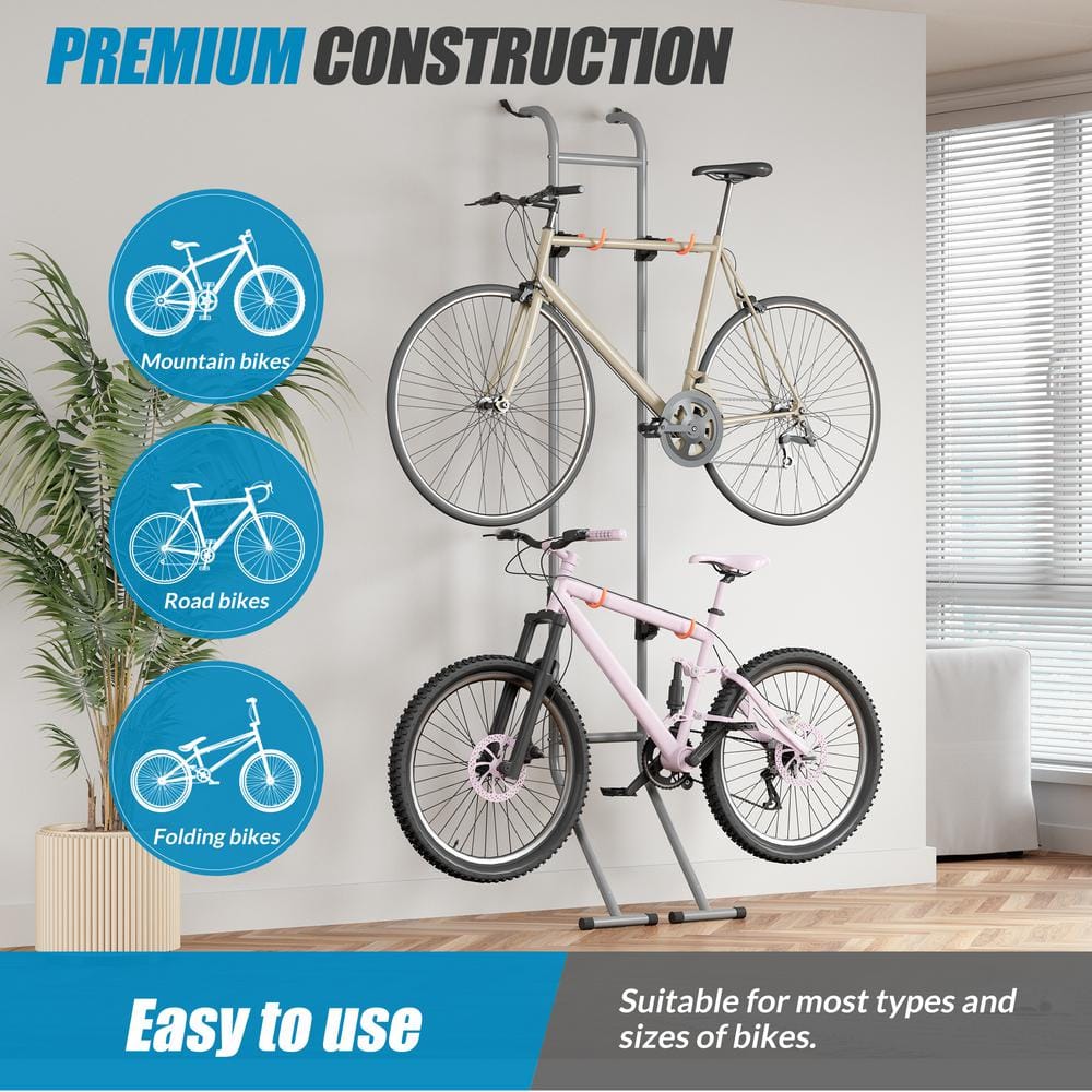 2-Bike Gravity Wall Bike Rack - Hercitys
