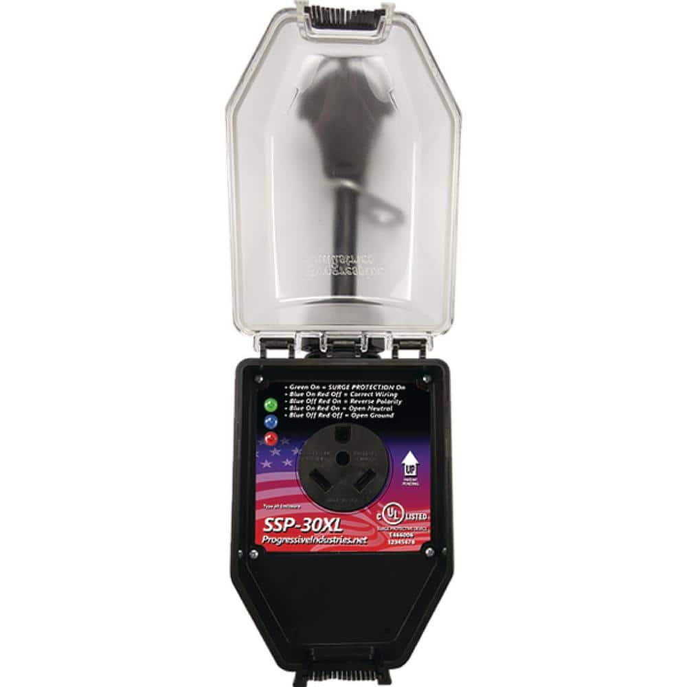 30 Amp Portable RV Smart Surge Protector with Cover - Hercitys