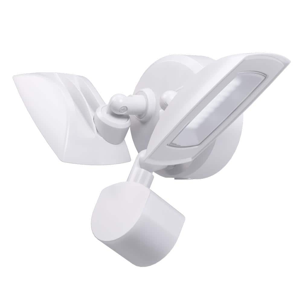400-Watt Equivalent 100-Degree White Motion Activated Outdoor Integrated LED Flood and Spot Light - Hercitys