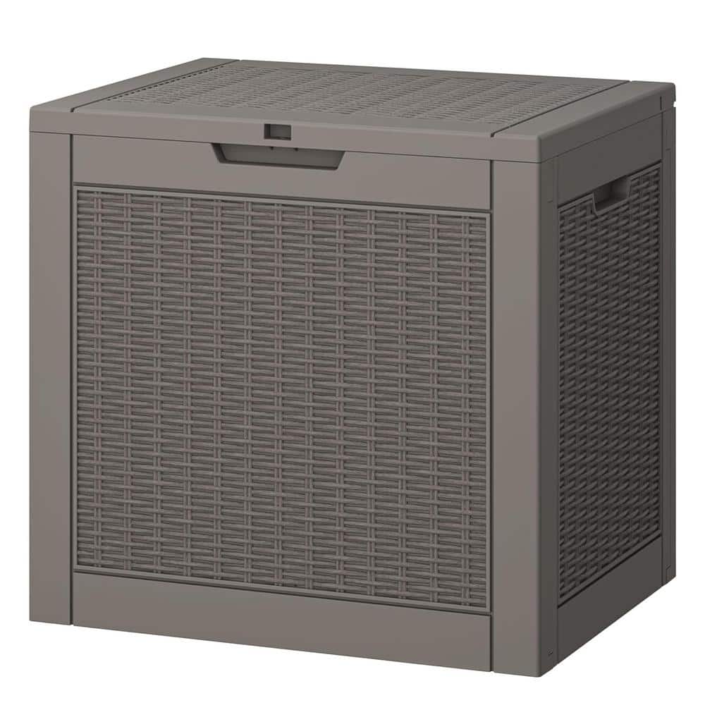 31 Gal. Grey Resin Waterproof and UV Resistant Deck Box - Hercitys