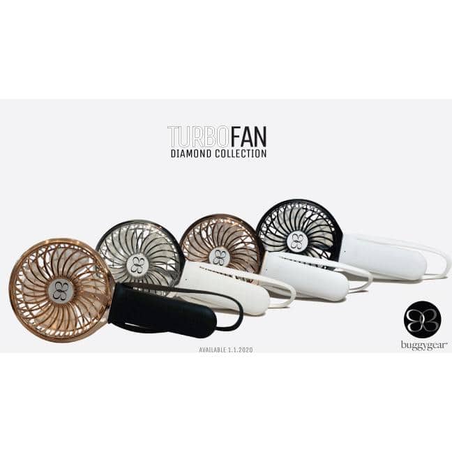 3 Speed Rechargeable Buggy Turbo Fan – White/Black - Hercitys