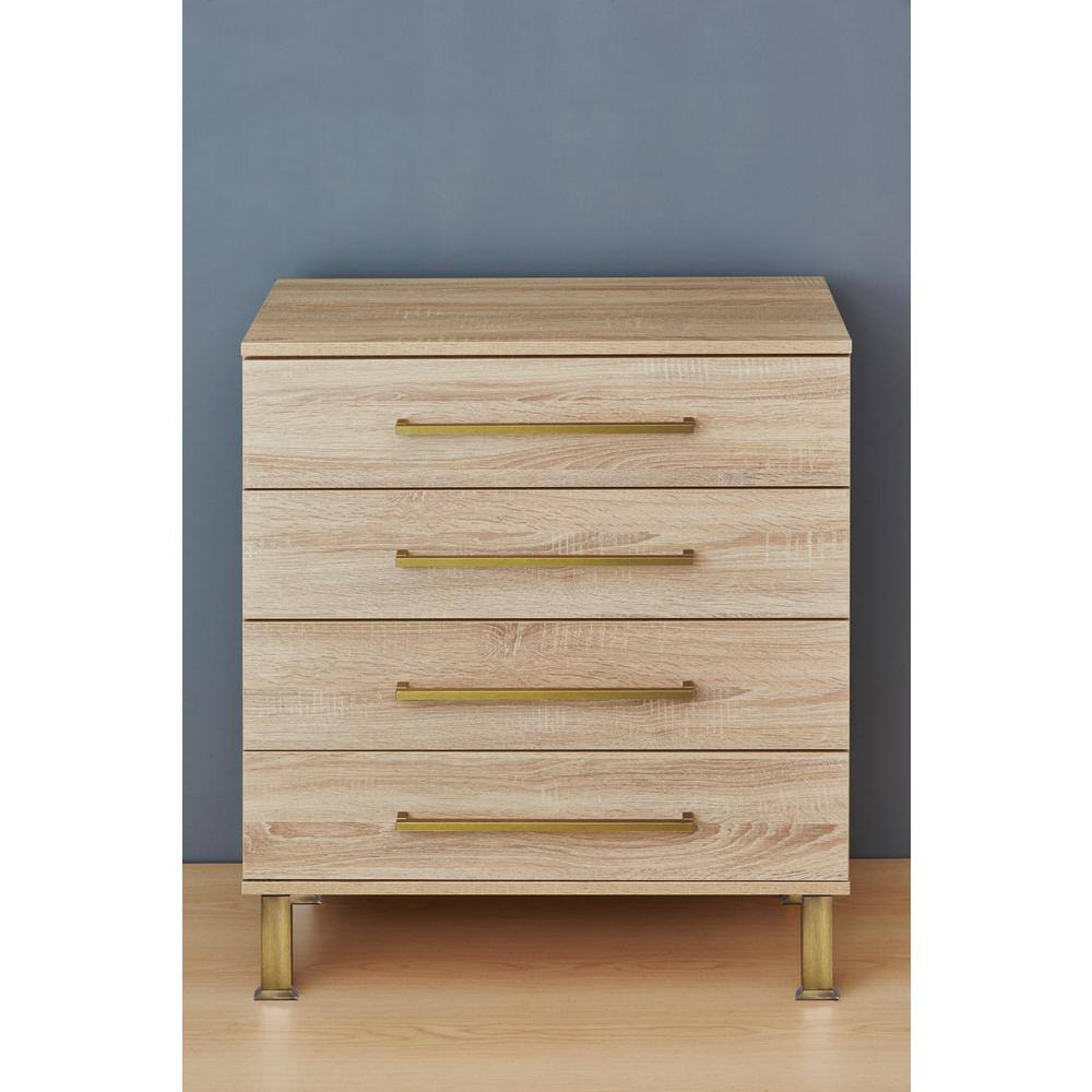 3 15/16 in. (100 mm) Rustic Brass Aluminum Square Vintage Furniture Legs - Hercitys