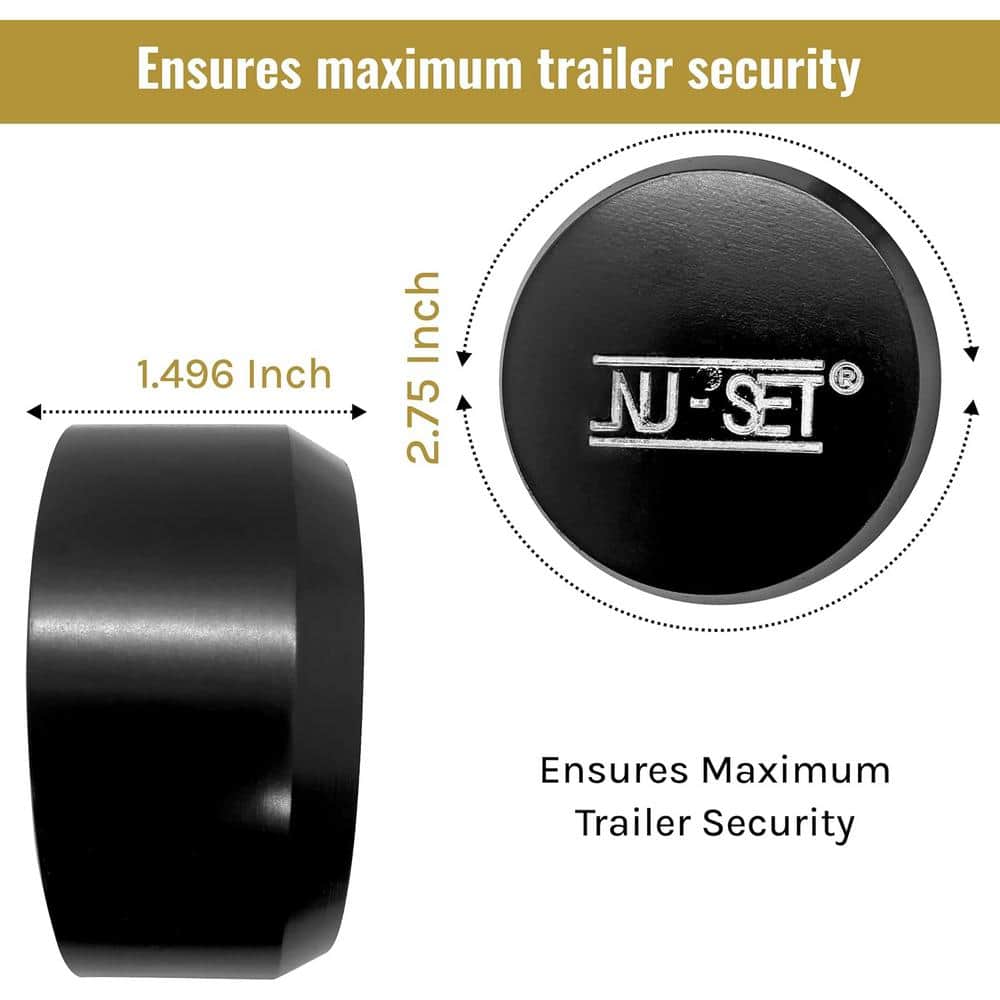 2-7/8 in. Solid Steel Hidden Shackle Padlock, Black Finishing - Hercitys