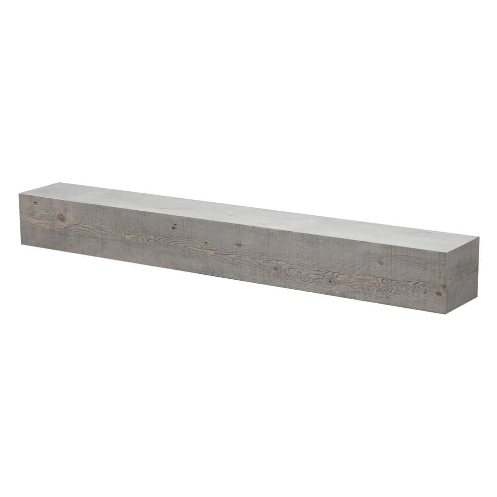 48 in. Ash Gray Solid Beam Mantel - Hercitys