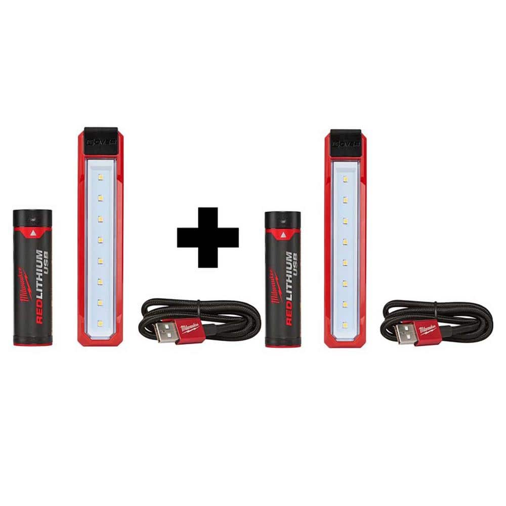 445 Lumens LED REDLITHIUM USB Rover Pocket Flood Light (2-Pack) - Hercitys