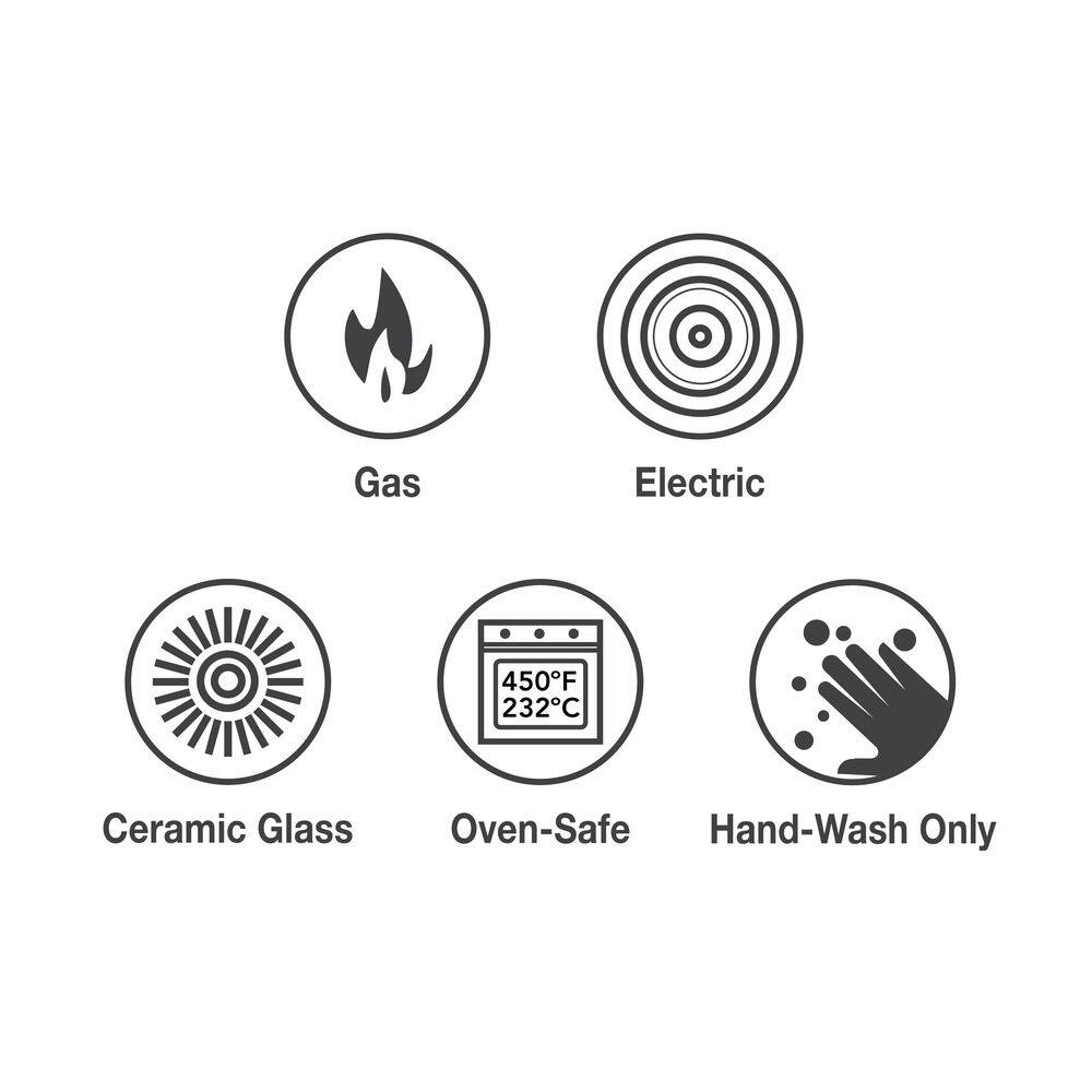 12 in. Enameled Covered Cast Iron Skillet-Smoke with Gold Stainless Steel Knob - Hercitys