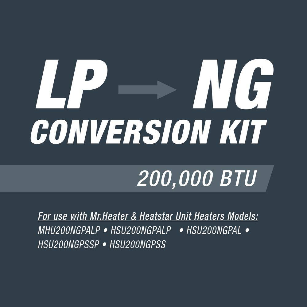 200,000 BTU LP to NG Conversion Kit - Hercitys