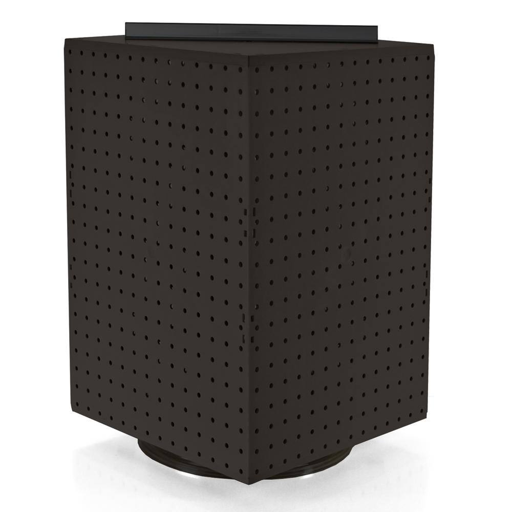 20 in. H x 14 in. W Interlock Pegboard Tower on a Revolving Base in Black - Hercitys