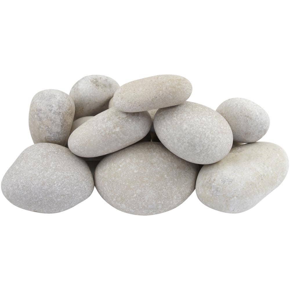 0.4 cu. ft. 3 in. to 5 in. 30 lb. Large Egg Rock Caribbean Beach Pebbles - Hercitys