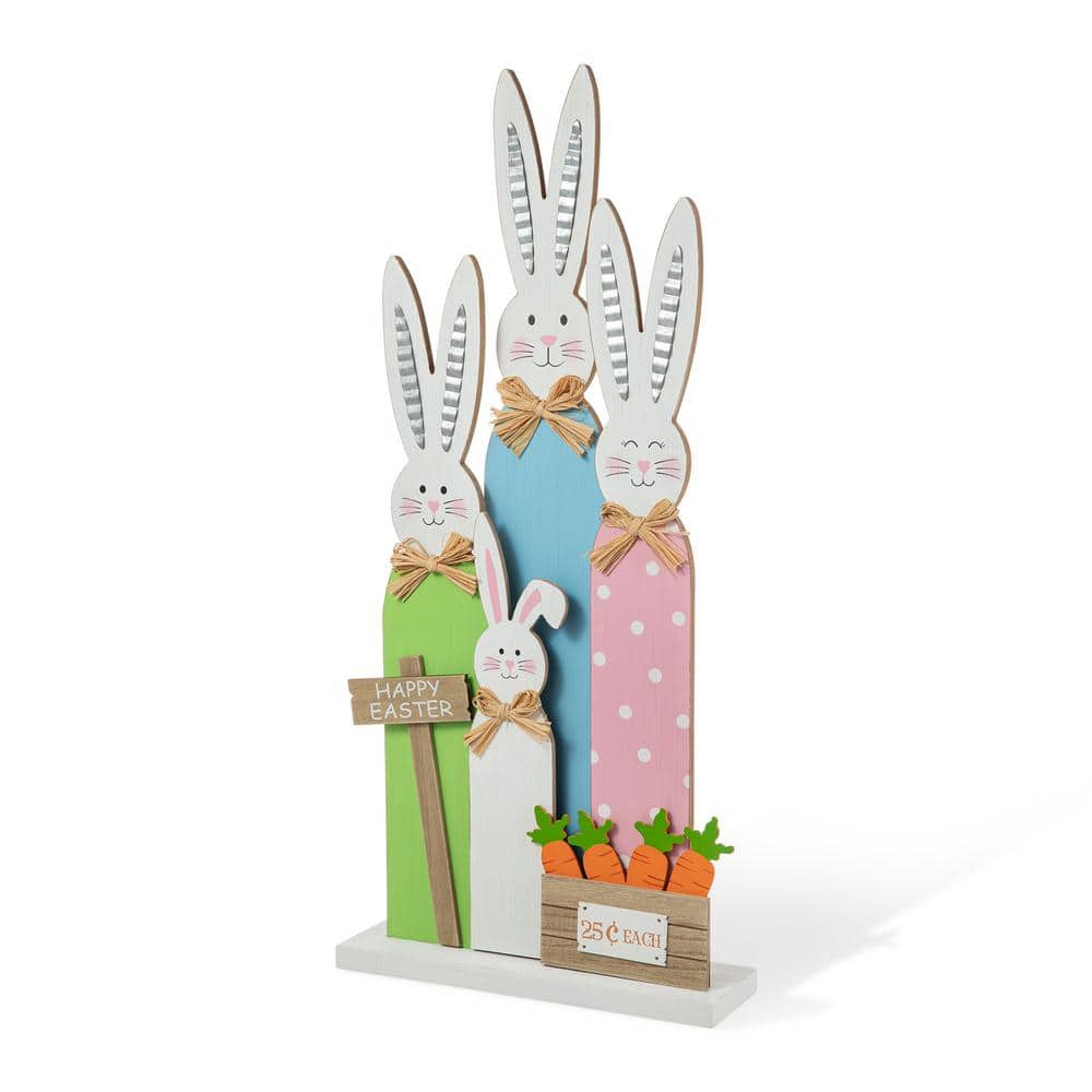 29.75 in. H Easter Wooden Bunny Family Porch Decor - Hercitys
