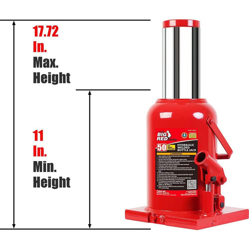 50-Ton Heavy-Duty Bottle Jack - Hercitys