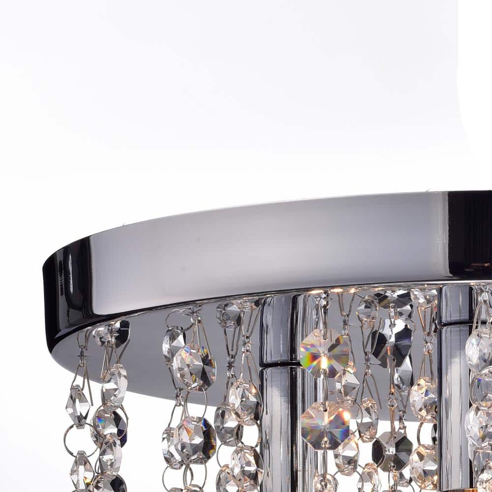 11.8 in 4-Light Chrome Flush Mount - Hercitys