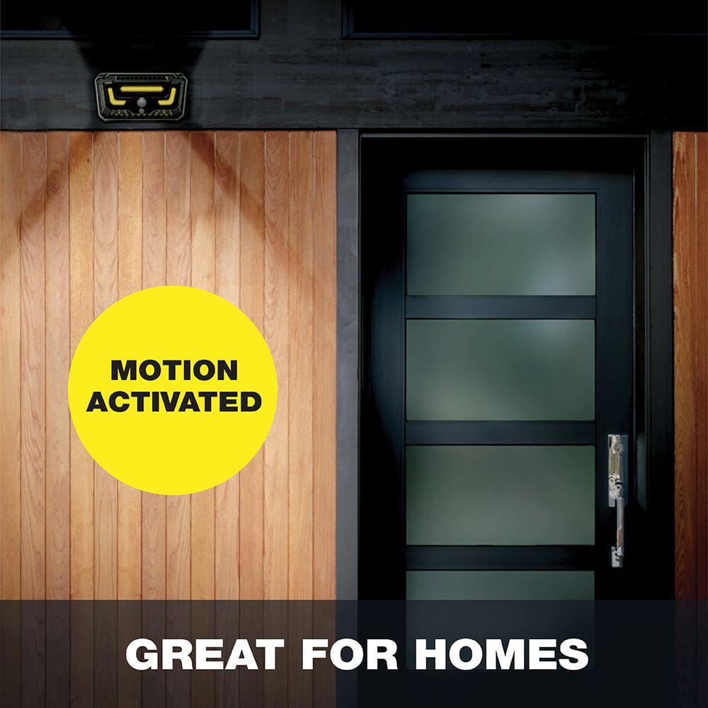 330 Lumens Solar Power 50 LED Bright White Lights Motion Sensored 2 Modes Solar Bionic Light Wall Pack Light, 6500K - Hercitys