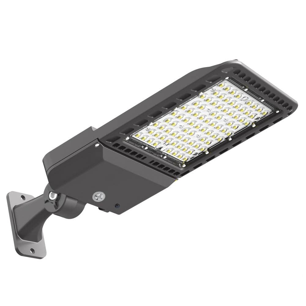 1000-Watt Equivalent Integrated LED Bronze LED Parking Lot Area Light Arm Mount 5000k Dusk to Dawn IP65 - Hercitys