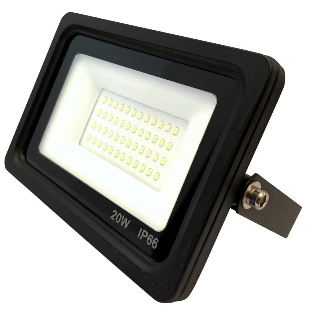 140-Watt Equivalent Integrated Black Outdoor LED Flood Light, 2400 Lumens, Security Light - Hercitys
