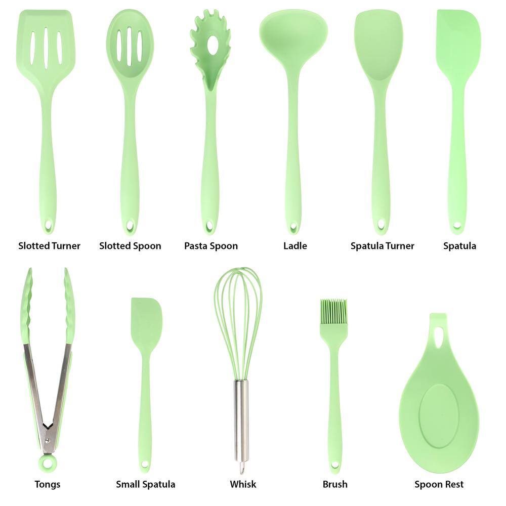 12-Piece Mint Green Utensil Set - Hercitys